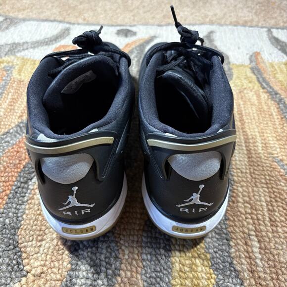 Air Jordan 6 Retro Black 317254-011 Nike Football Cleats VI Men’s Sz 13 No Box - Picture 4 of 7